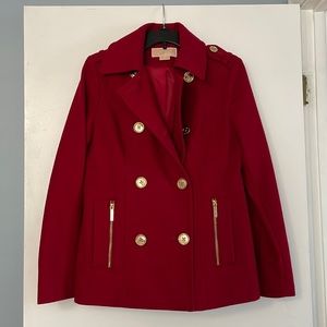 Red Michael Kors Peacoat